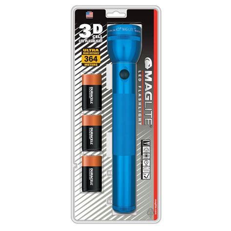 Maglite 3d Led Flashlight With Batteries In Blue St3ddz6 The Home Depot