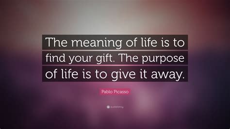 In english, a curriculum vitae (english: Pablo Picasso Quote: "The meaning of life is to find your ...