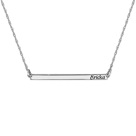 personalized sterling silver name bar necklace jcpenney