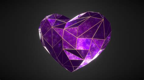 Purple Crystal Heart