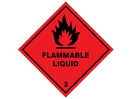 Flammable Liquid Class 3 Hazard Diamond Label HW2005 Label Source