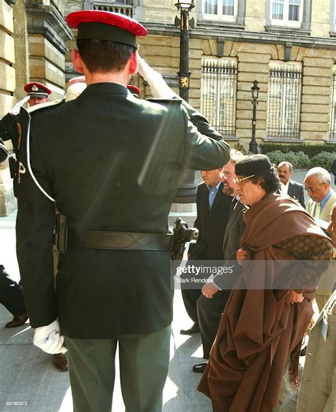 Libyan Leader Muammar Gadaffi Arrives At The Belgian Parliament On