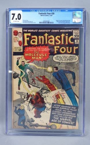 Vintage 1963 Marvel Comics Fantastic Four 20 Cgc Graded 70 Silver Age