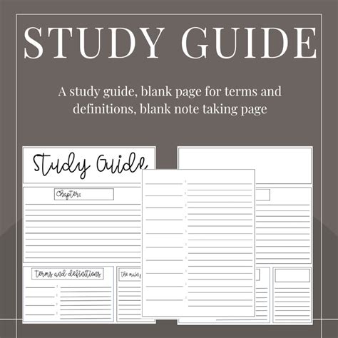 Study Guide Template Goodnotes For College Note Taking Etsy