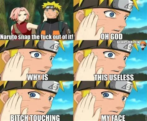 Naruto Finally Realize What Sakura Is To Him Naruto Funny Funny Naruto Memes Anime Memes Funny