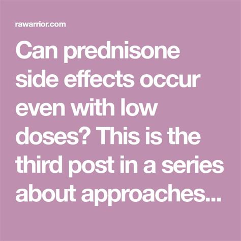 Prednisone Side Effects Rheumatoid Arthritis Warrior Prednisone