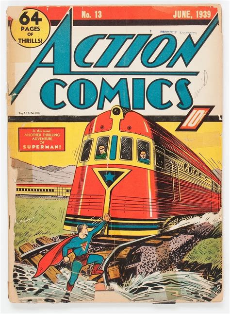 Action Comics 13 Dc 1939 Condition Pr No Back Cover Lot