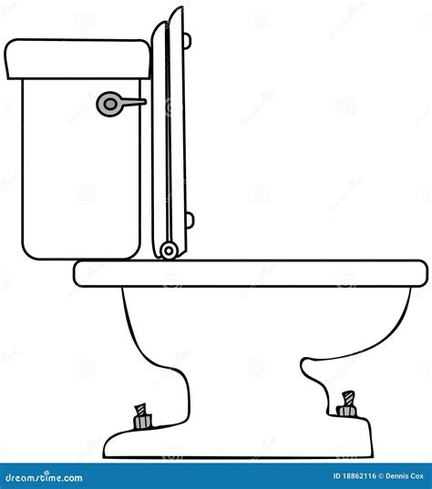Toilet Drawing Side View