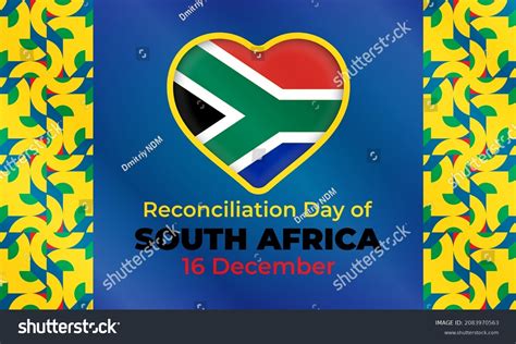 Day Reconciliation Public Holiday South Africa Stock Vector Royalty
