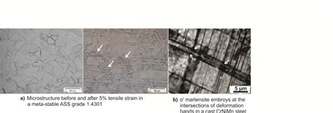 Microstructure Of Strain Induced Martensitic Transformation In