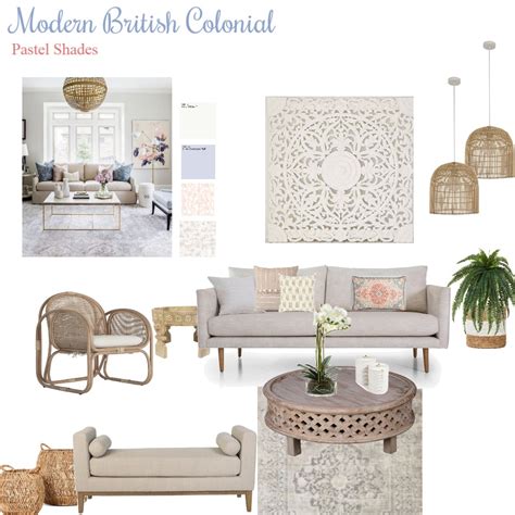 Modern British Colonial Interior Design Mood Board By Designbyraichel