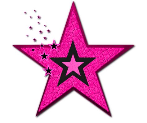 Pink And Black Textured Star Png By Jssanda On Deviantart Stars Star