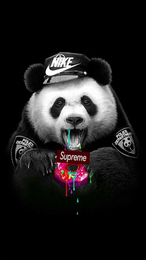 Download Cool Supreme Drooling Panda Wallpaper