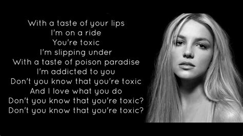 Britney Spears Toxic Lyrics Youtube