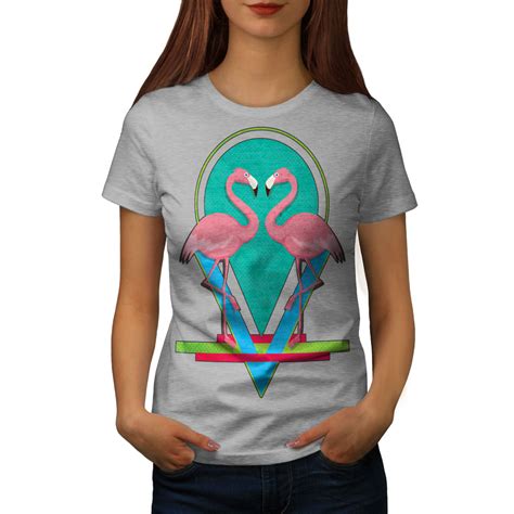 Dual Flamingo Dance Women T Shirt S 2xl New Wellcoda Ebay