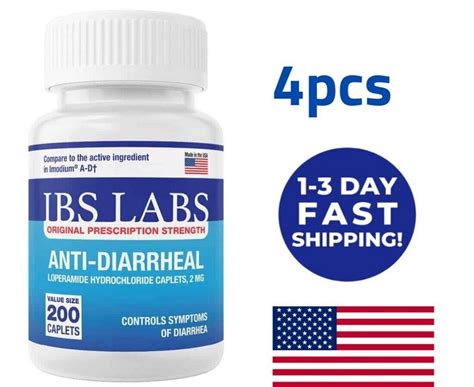 Anti Diarrheal 2mg 200 Caplets 96 Caplets By Sda Labs Made In Usa Ebay