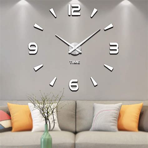 Vangold Large Wall Clock Diy 3d Frameless Wall Clocks Wall Decorations