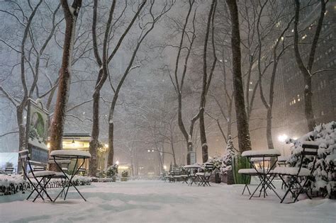 Bryant Park Winter Snow Wonderland Photograph By