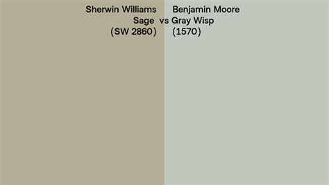Sherwin Williams Sage Sw 2860 Vs Benjamin Moore Gray Wisp 1570 Side