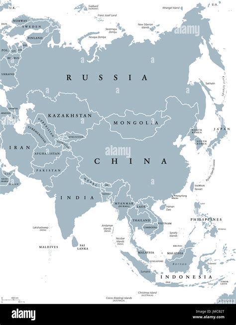 Continent Of Asia Border