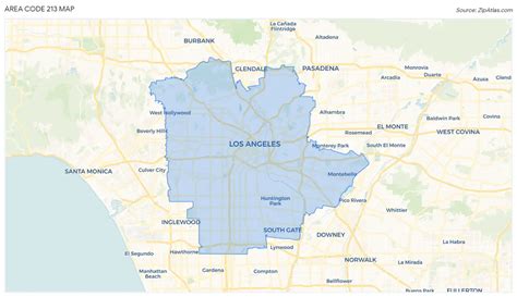 213 Area Code California 2023 Zip Atlas
