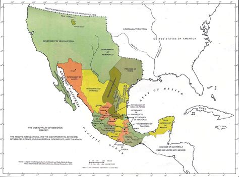 Mapa De México 1821 Mapa De México En 1821 América Central América