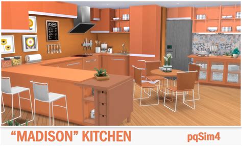Sims 4 Ccs The Best Kitchen “madison” By Pqsim4