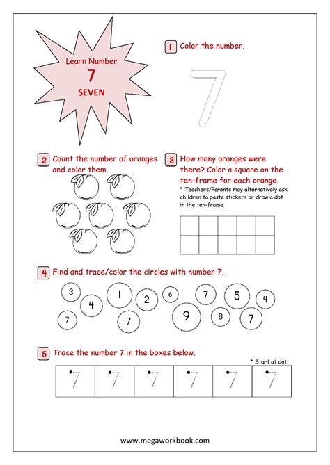 Free Printable Number Recognition (1 to 10) Activity Sheets, Number