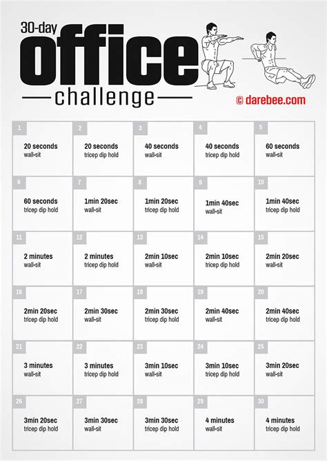 The 30 days challenge works in a completely different way, maximizing your metabolism and increasing the number of calories you're burning morning, noon, and so now, you have everything you need to start, layed out step by step inside the 30 days fitness challenge for you to follow. 30 Day Fitness Challenge Ideas | Examples and Forms