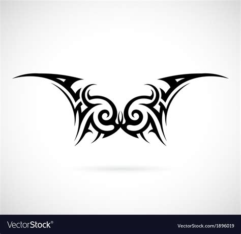 Tribal Wings Tattoo Royalty Free Vector Image Vectorstock