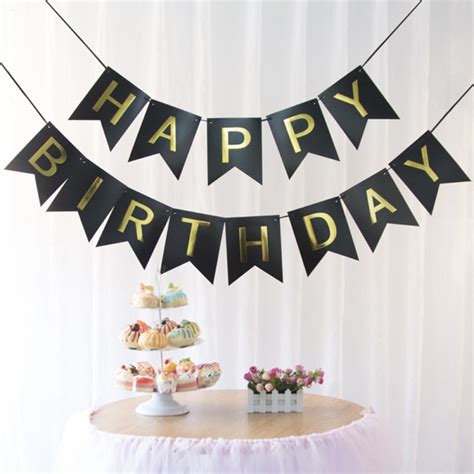 1 Set Paper Happy Birthday Party Bunting Banner