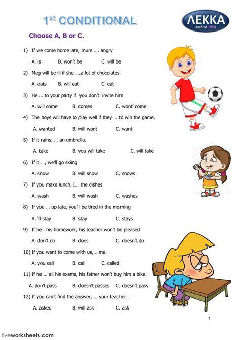 Help Students Master The First Conditional With This Worksheet