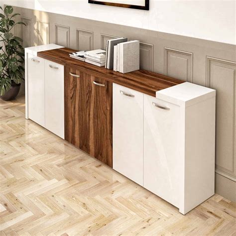 Leon 71 Modern L Shaped Home And Office Furniture Desk White And Brown