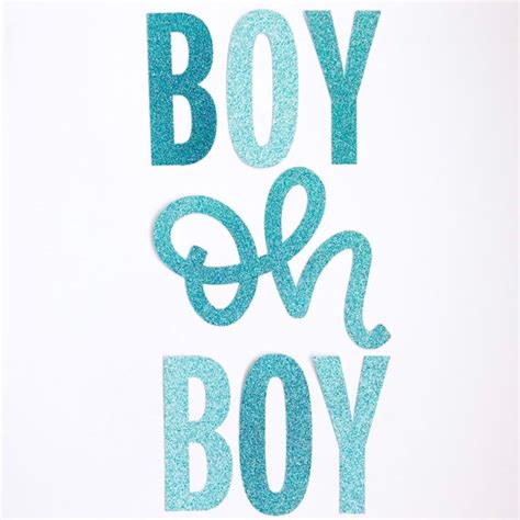 Boy Oh Boy Glitter Banner Baby Shower Baby Boy Pregnancy Etsy