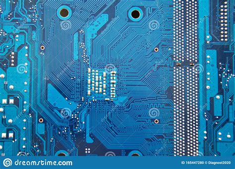 Pcb Of Computer Motherboard Close Up Electronic And Computer