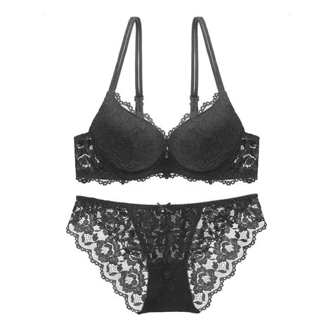 Womens Floral Sexy Lace Bra And Panty Set Push Up Bra Fashion Ladies Underwear Sets Seven Color