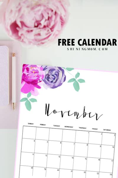 November 2018 Calendar 12 Beautiful Designs Updated