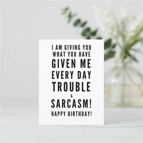 Sarcastic Happy Birthday Wishes For Best Friends Postcard