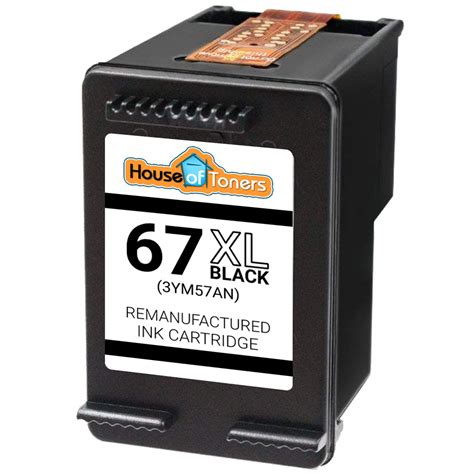 Remanufactured Ink Cartridge For Hp 67xl 3ym57an Hy Black Houseoftoners