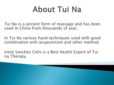 Ppt What Is Tui Na Massage Therapy Powerpoint Presentation Free