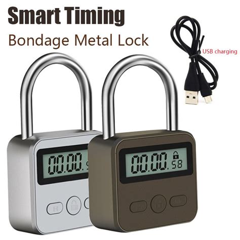 New Smart Metal Timing Lock Electronic Timer Bdsm Slave Bondage Anti