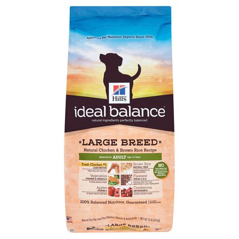 Hills Ideal Balance Large Breed Natural Chicken And Brown Rice Recipe