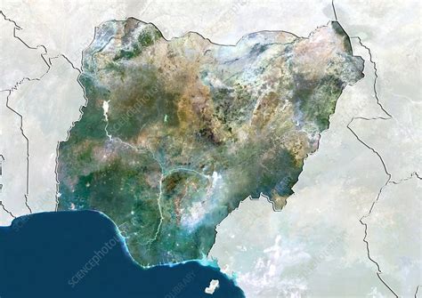 nigeria satellite image stock image c013 4029 science photo library