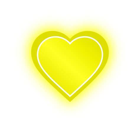 Neon Yellow Heart Banner Neon Heart 10982961 Png