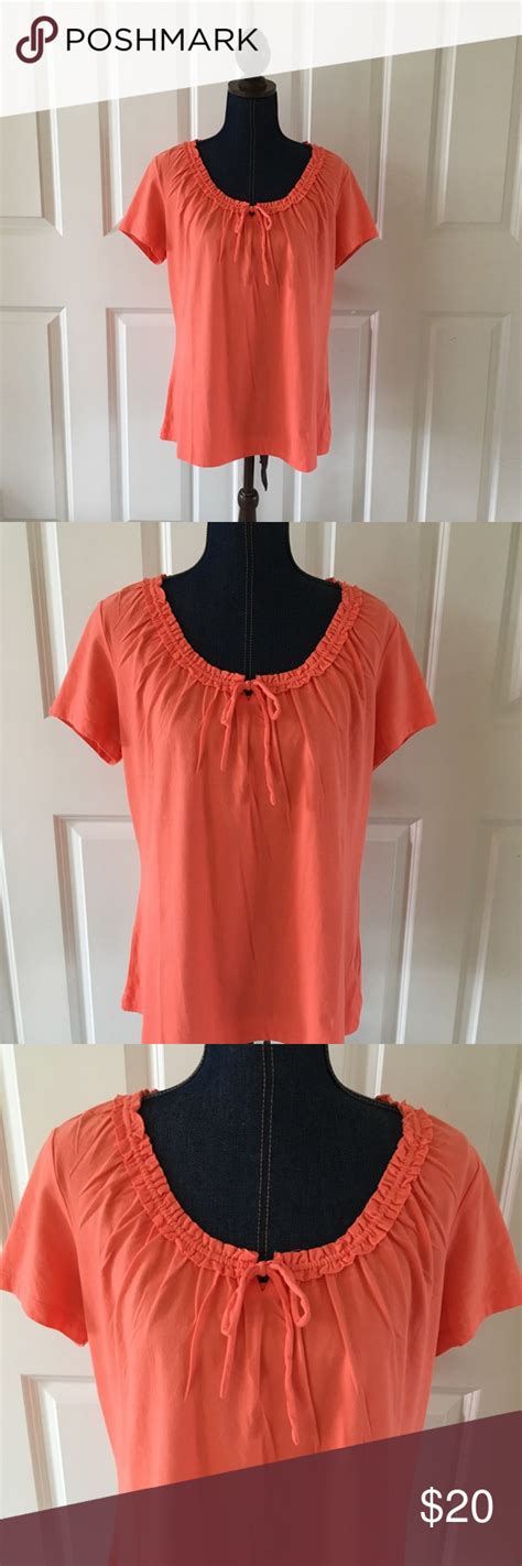 Sold On Ebay St Johns Bay Womens Orange Top Womens Orange Tops