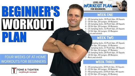 4 Week Workout Plan For Toning At Home