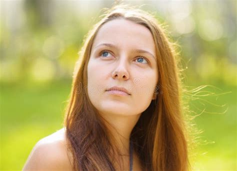 Portrait Of Young Beautiful Woman Outdoors Stock Image Image Of Color
