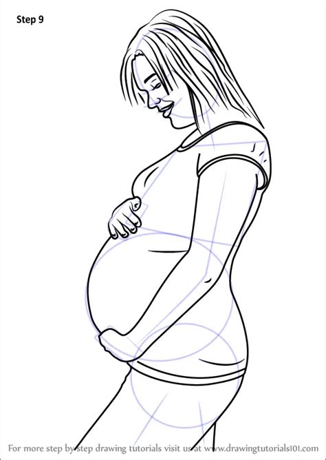pregnant belly coloring pages