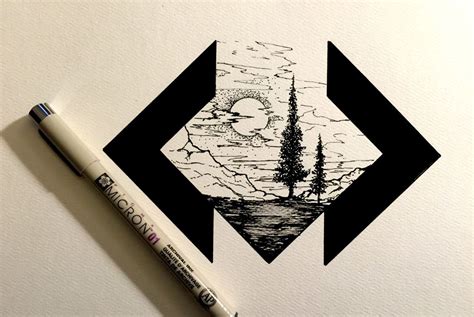 Daily Drawings By Derek Myers Geometric Art Ink Art Pen Art