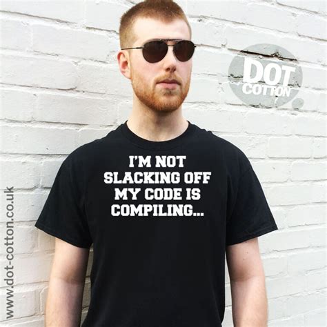 Not Slacking Off Compling T Shirt Dot Cotton